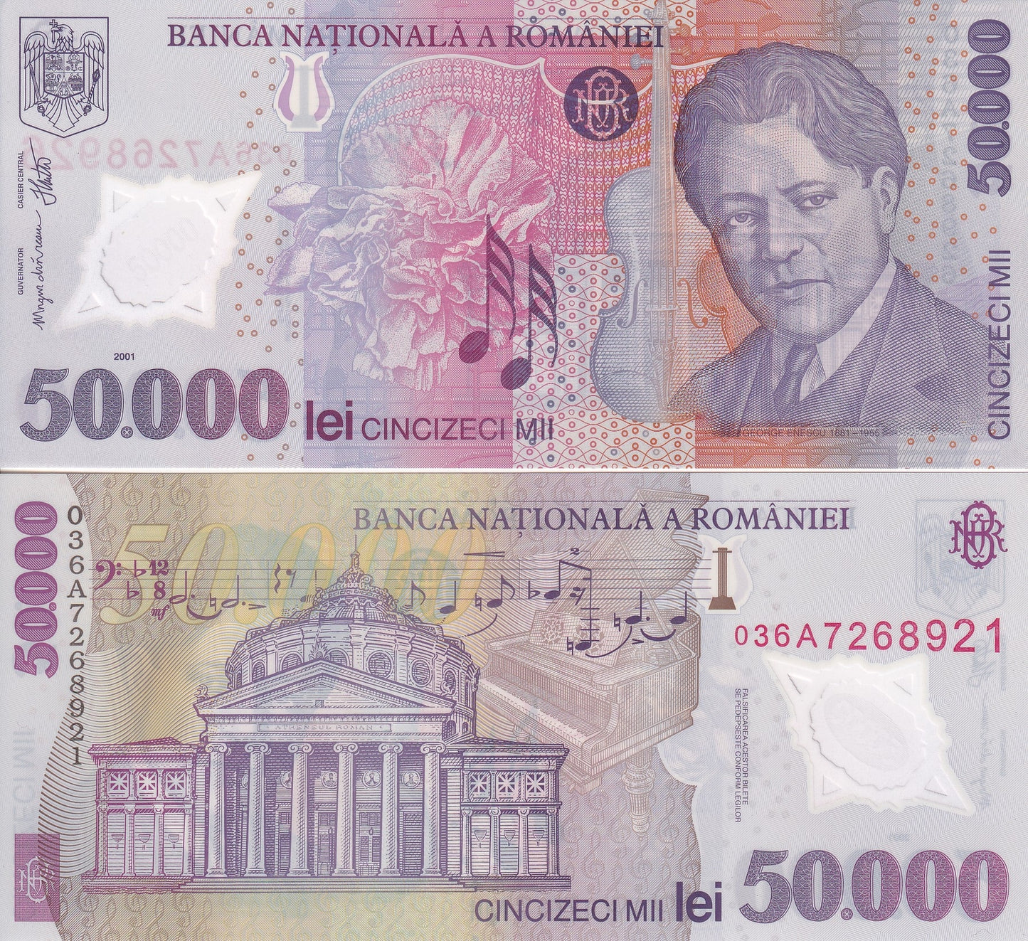 Romania 50000 Lei 2003 P 113a Polymer UNC