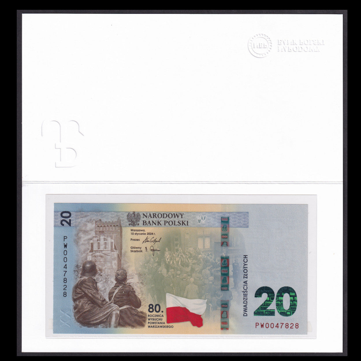 Poland 20 Zloty 2024 NEW P 198 UNC Commemorative With Folder