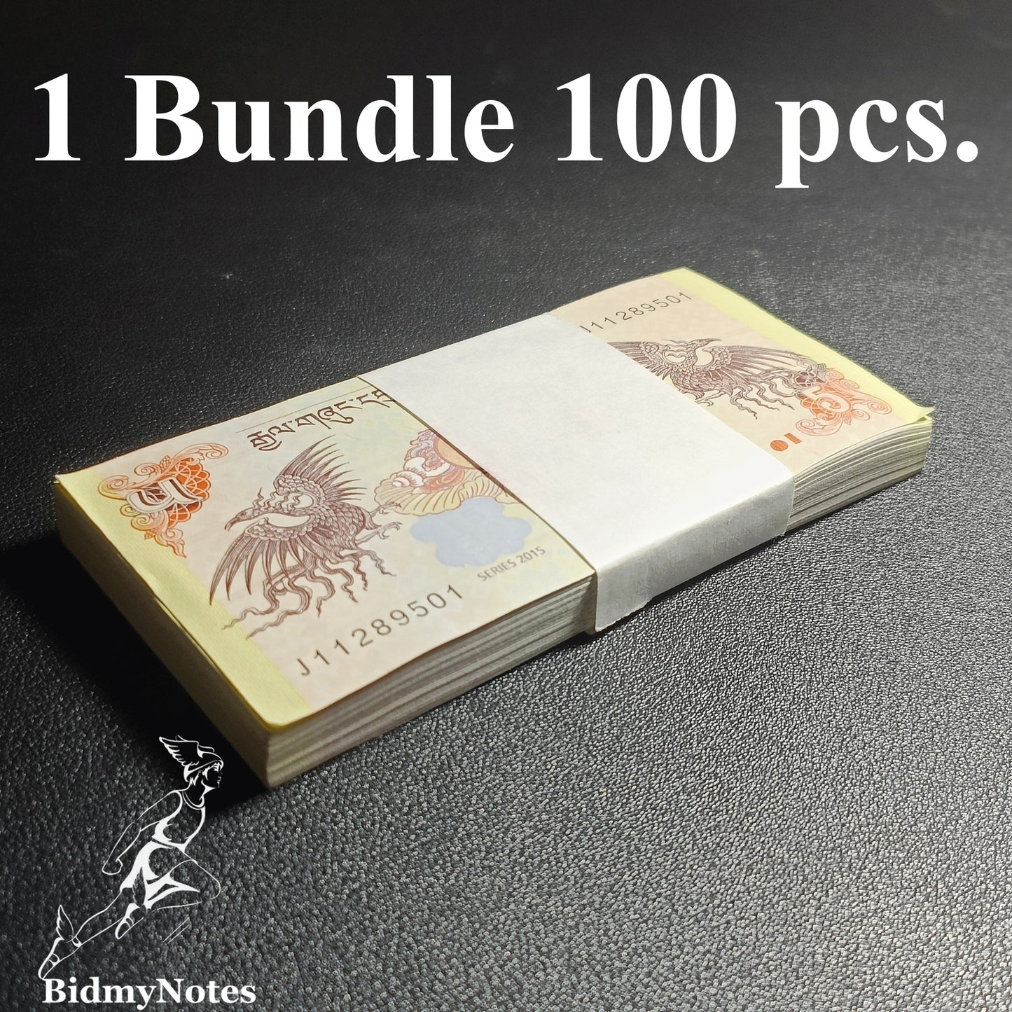 Bhutan 5 Ngultrum 2015 P 28c UNC 1 Bundle 100 pcs