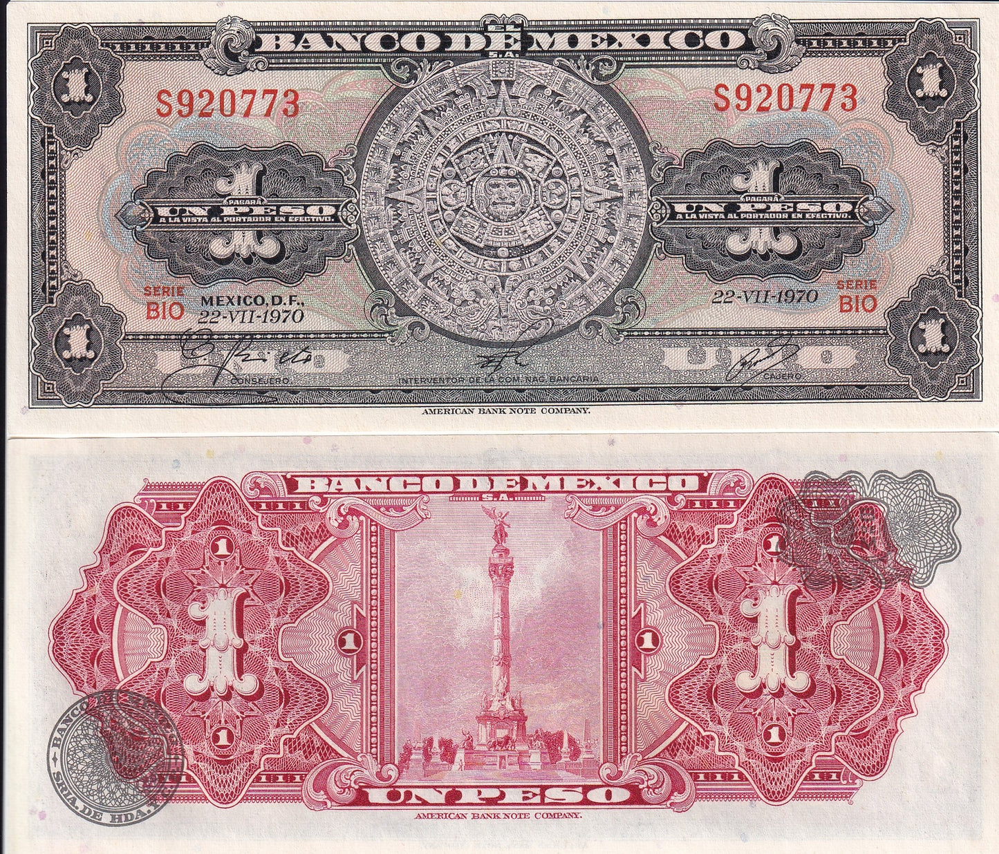 Mexico 1 Peso 1970 P 59I UNC