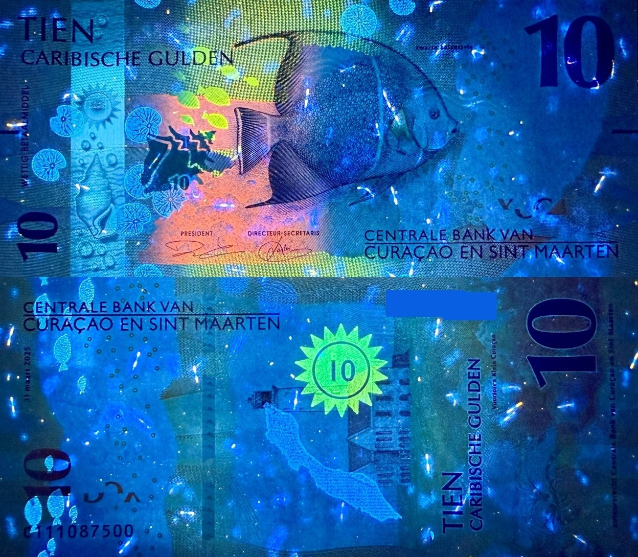 Curacao & Sint Maarten 10 Caribische Gulden 2025 P New UNC LOT 3 pcs