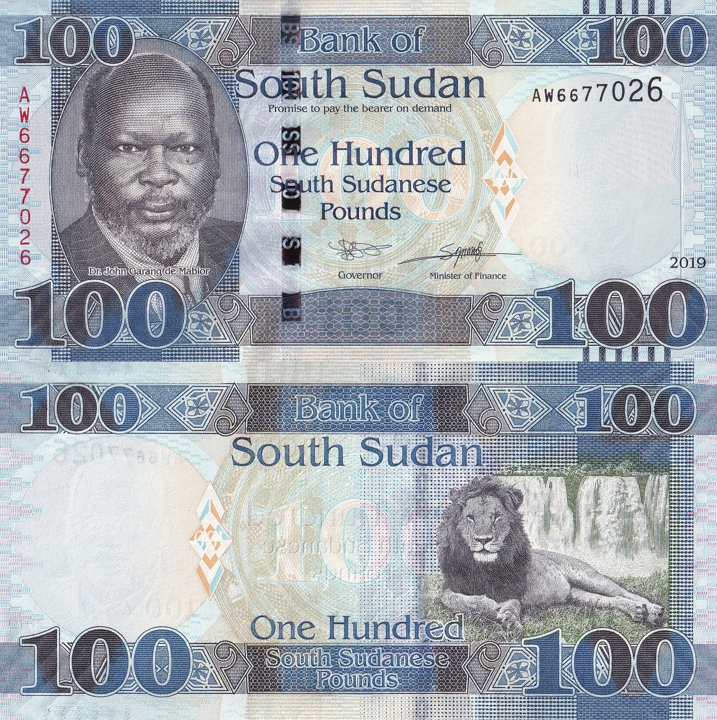 South Sudan 100 South Sudanese Pounds 2019 P 15 UNC