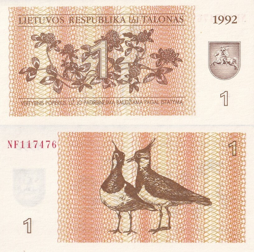 Lithuania 1 Talonas 1992 P 39 UNC