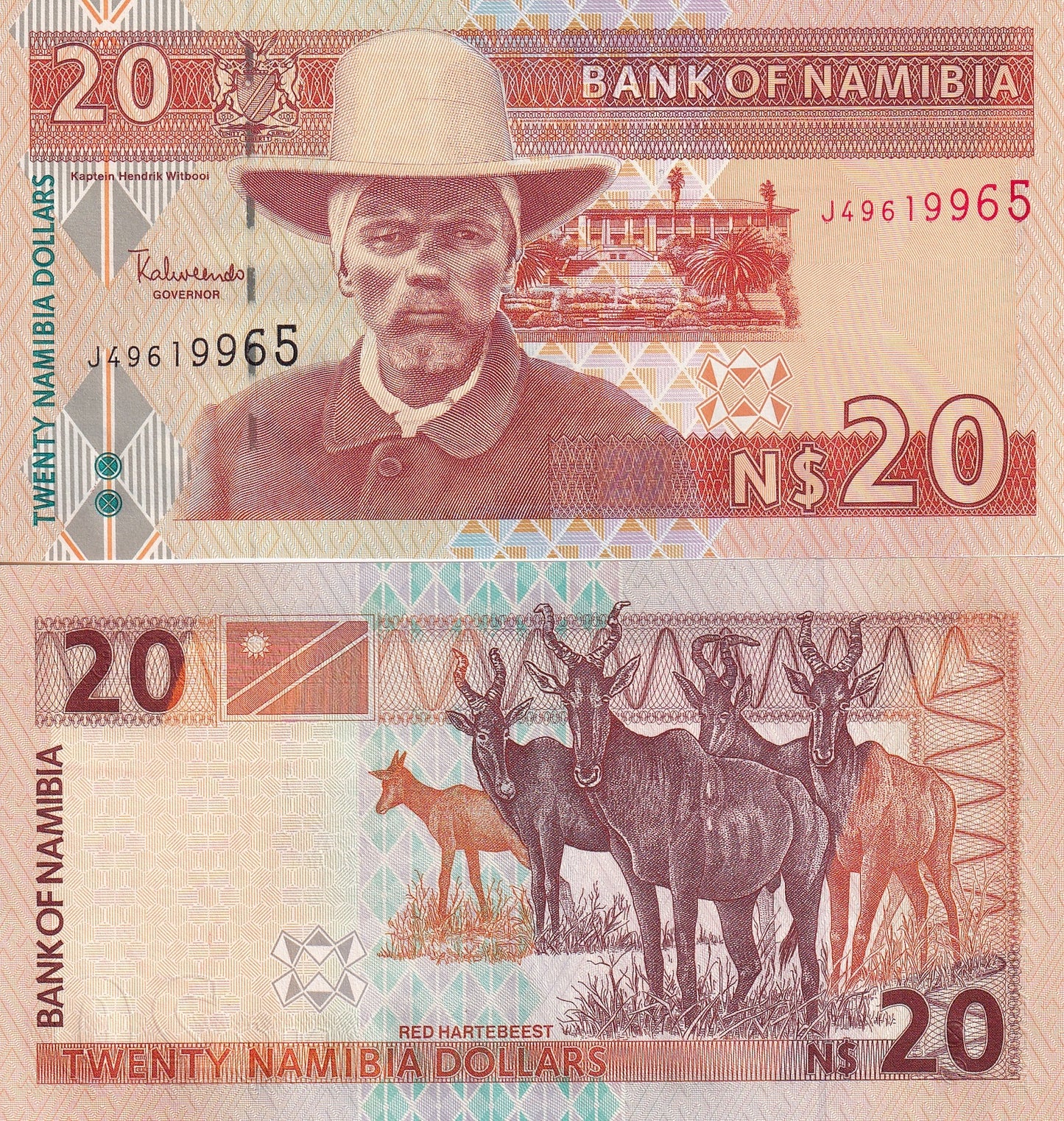 Namibia 20 Namibia Dollars ND(2002) P 6b UNC