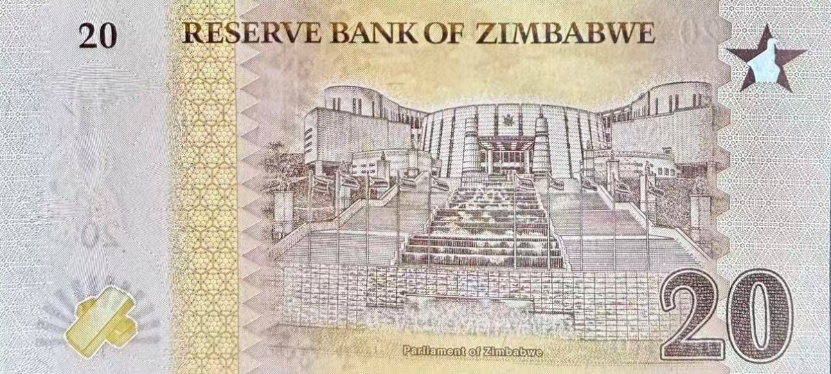 Zimbabwe 20 Zig 2026 P NEW Design UNC