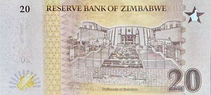 Zimbabwe 20 Zig 2026 P NEW Design UNC
