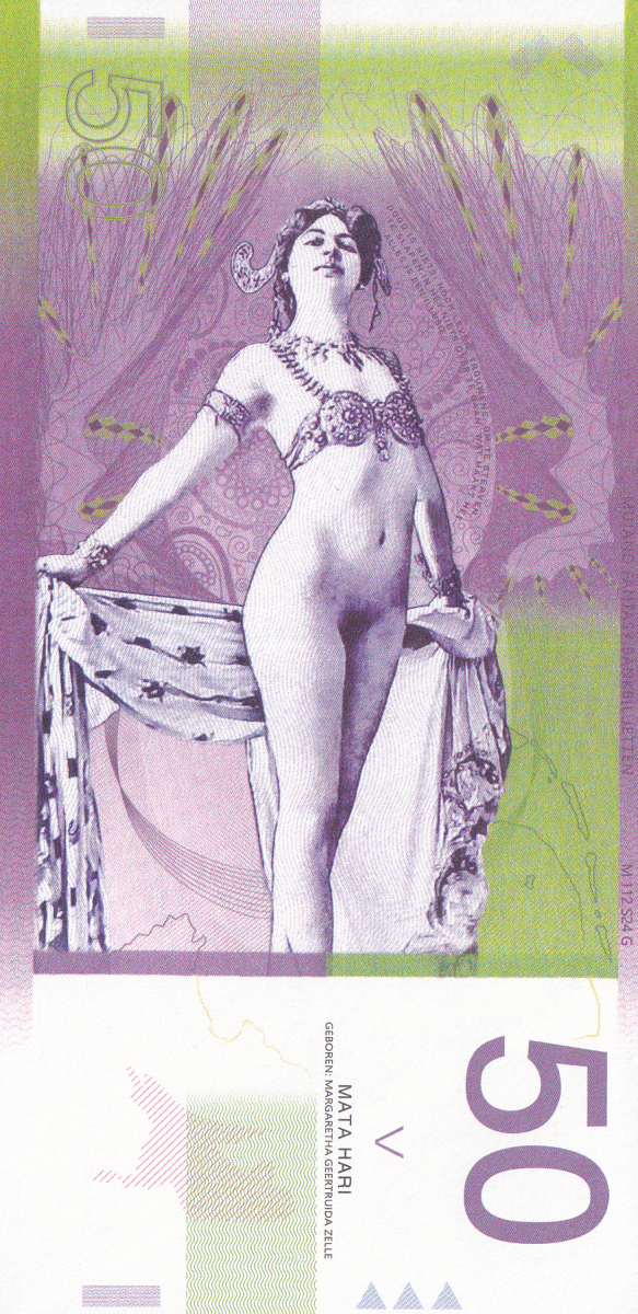 Netherlands Test Note 50 Gulden 2019 Mata Hari UNC Commemorative AA Prefix