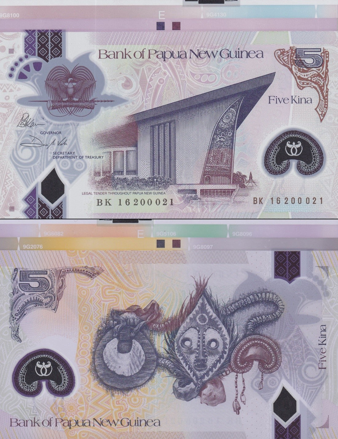 Papua New Guinea 5 Kina 2016 P 51 Polymer UNC Extra Edge