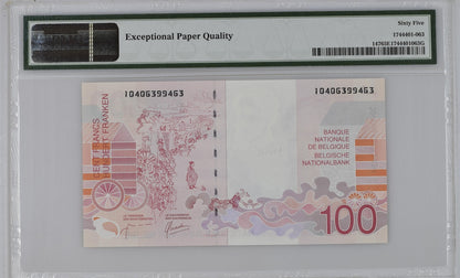 Belgium Banque National 100 Francs ND (1995-2001) P 147 UNC PMG 65 EPQ