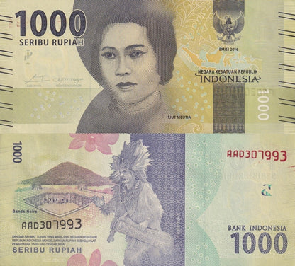 Indonesia 1000 Rupiah 2016 P 154a UNC