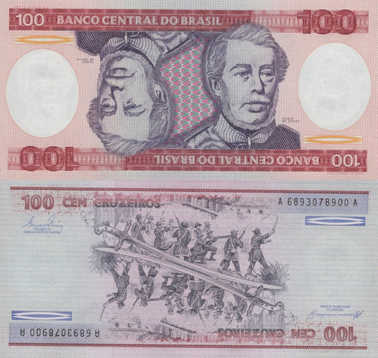 Brazil 100 Cruzeiros ND (1981-1984) P 198 UNC