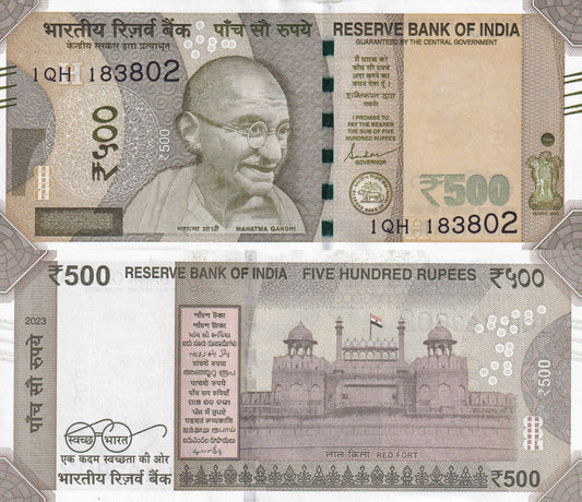 India 500 Rupees 2023 P 114 UNC