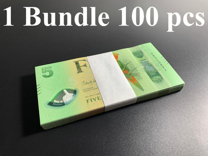 Fiji 5 Dollars ND 2026 P New Design Polymer UNC 1 Bundle LOT 100 pcs