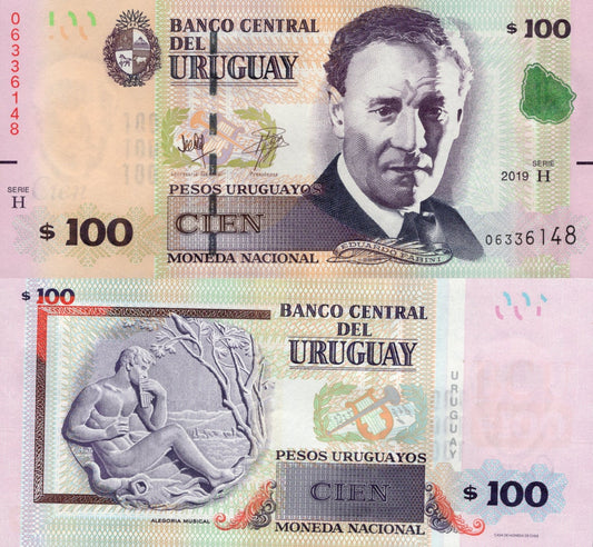 Uruguay 100 Pesos Uruguayos 2019 P 95 UNC