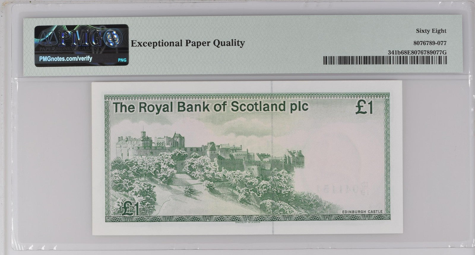 Scotland Royal Bank of Scotland plc £1 1983-85 P 341b UNC PMG 68 EPQ TOP POP