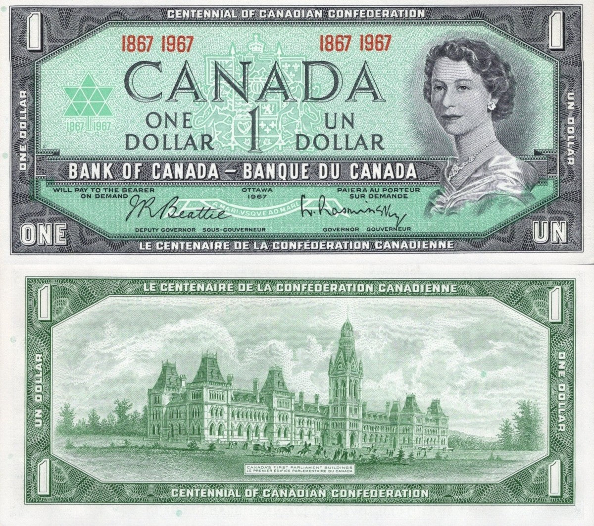 Canada 1 Dollar 1967 P 84a UNC Commemorative