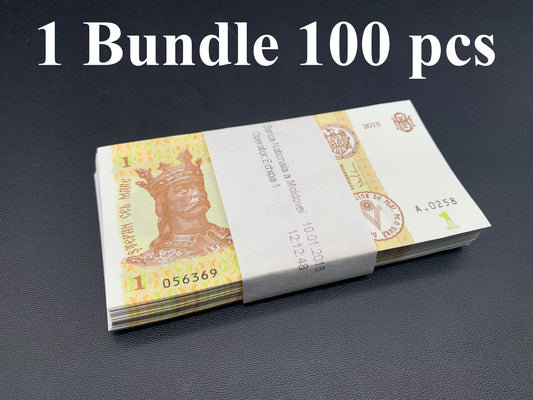 Moldova 1 Leu 2015 P 21 LOT 100 pcs Bundle UNC