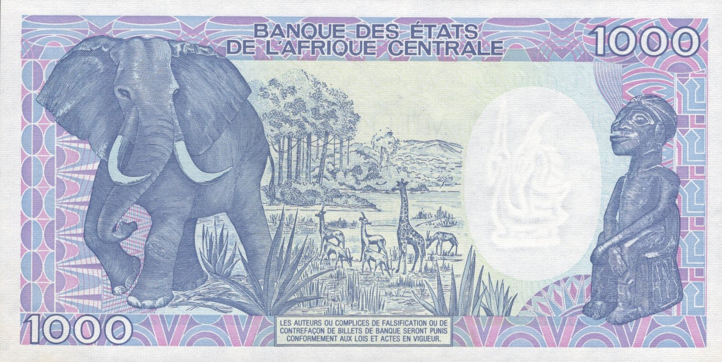 Congo 100 Francs 1992 P 11 UNC MINOR FOXING