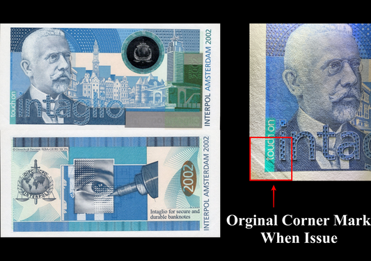 Switzerland 2002 Zero Test Note SICPA KBA Giori Interpol Amsterdam UNC