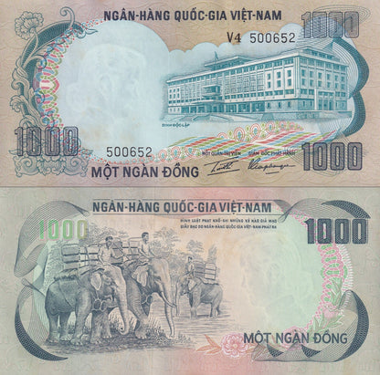 Viet Nam Vietnam South 1000 Dong ND 1972 P 34 UNC FOXING 1/10 Bundle LOT 10 pcs