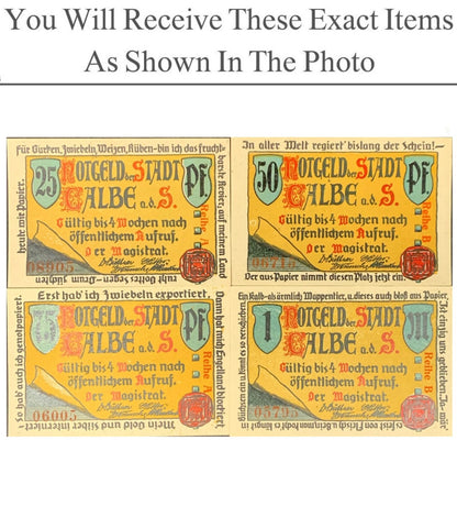 Germany Notgeld HAGENOW 25 50 75 Pfennig 1 Mark 1921 Full Set 4 pcs