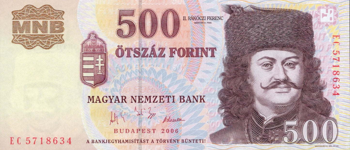 Hungary 500 Forint 2006 P 194 UNC