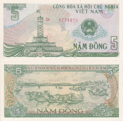 Viet Nam Vietnam 5 Dong 1985 P 92 UNC