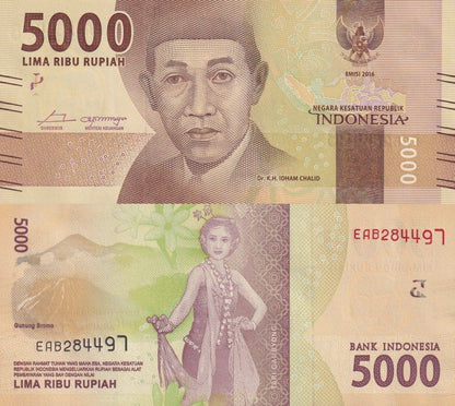 Indonesia 5000 Rupiah 2016 P 156a UNC