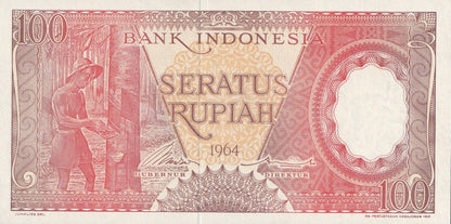 Indonesia 100 Rupiah 1964 P 97b UNC