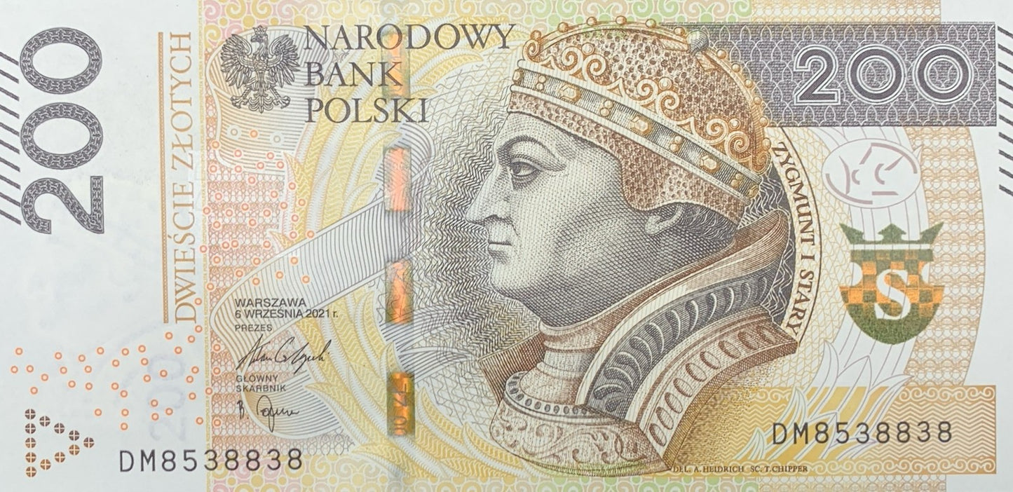 Poland 200 Zlotych 2021 P 189 UNC