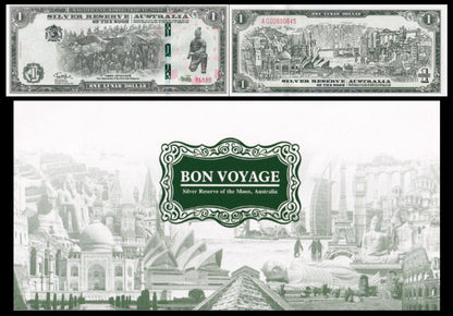 Australia 1 Lunar Dollar 2017 Silver Reserve of The Moon UNC With Folder