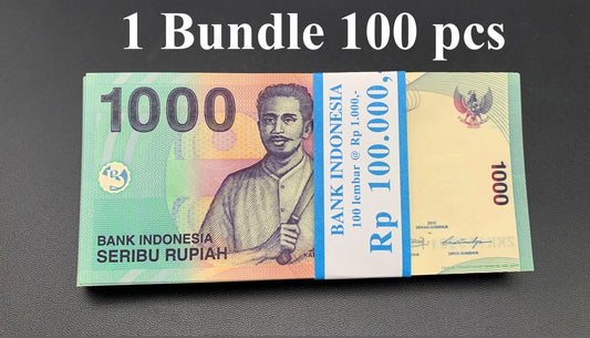 Indonesia 1000 Rupiah 2000-2016 P 141 Random Years UNC 1 Bundle Lot 100 pcs