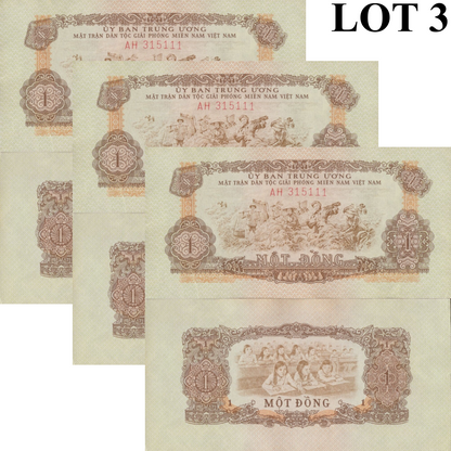 Viet Nam Vietnam South 1 Dong ND 1963 P R4 AU Lot 3 pcs