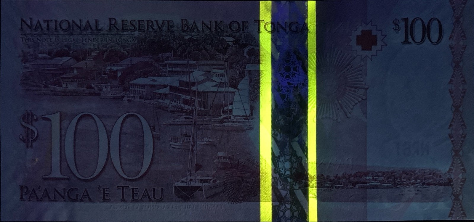 Tonga 100 Pa'anga ND 2008 P 43 UNC Commemorative LOW SERIAL NO. 00XXXX