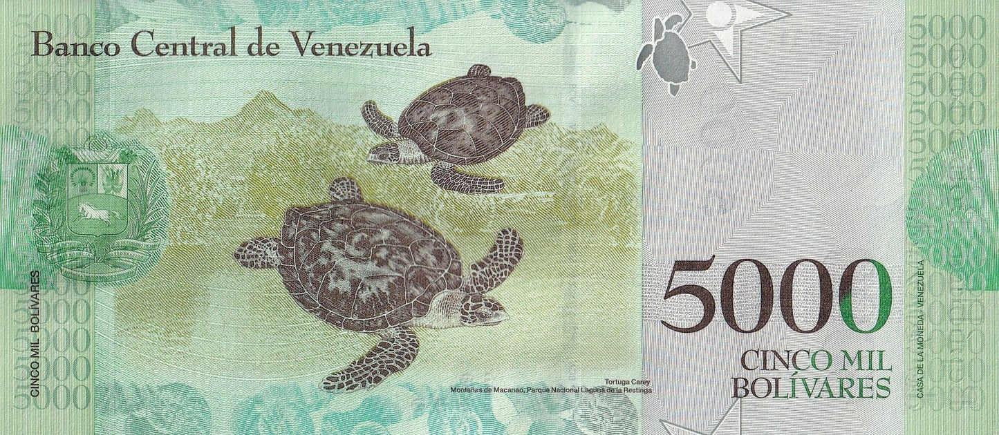 Venezuela 5000 Bolivares 2017 P 97c UNC