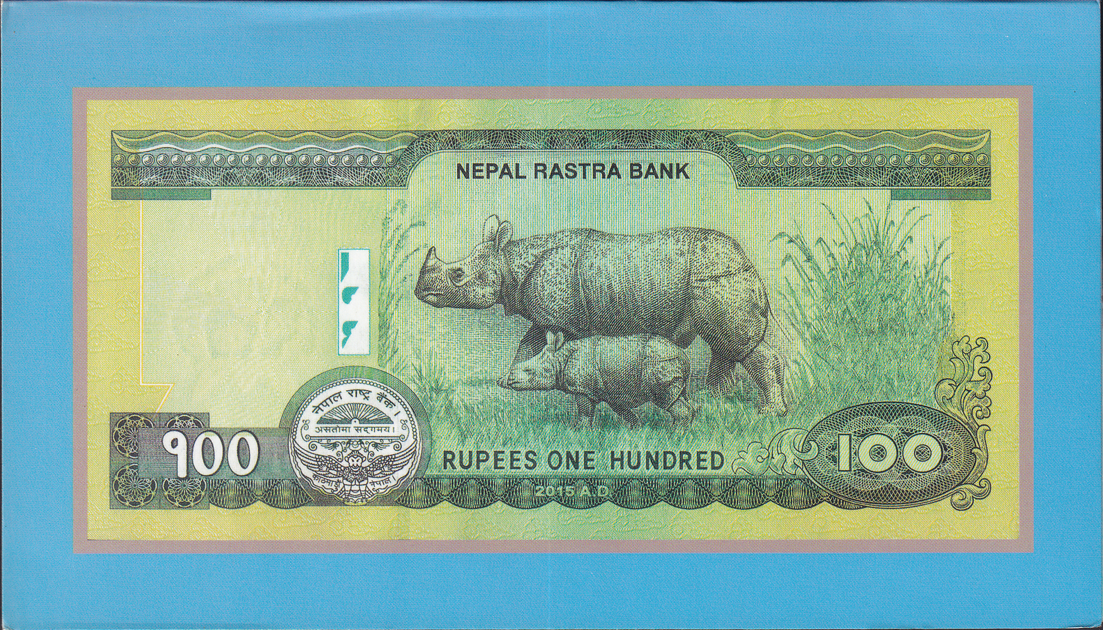 Nepal 100 Rupees 2019 P 80 UNC LOW SERIAL NO. 000XXX With Folder