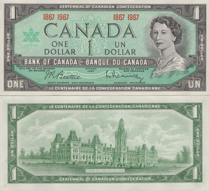 Canada 1 Dollar 1967 P 84a AU Commemorative