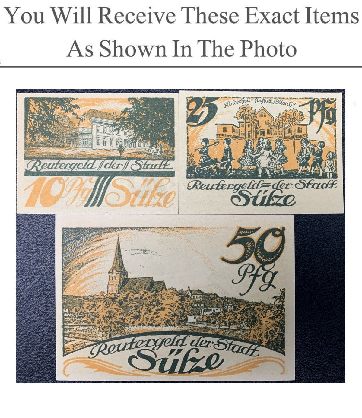 Germany Notgeld SULZE 10 25 50 Pfennig 1922 Full Set 3 pcs