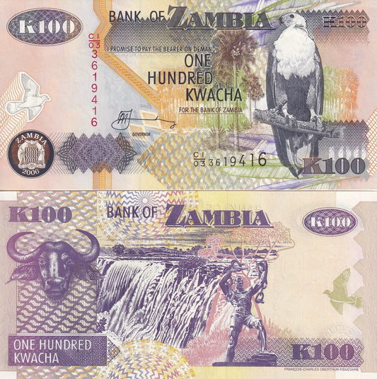 Zambia 100 Kwacha 2006 P 38f UNC