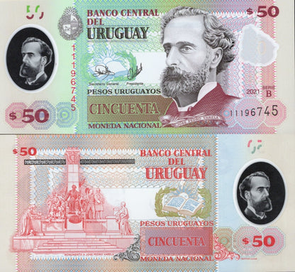Uruguay 50 Pesos 2021 P 102 Polymer UNC