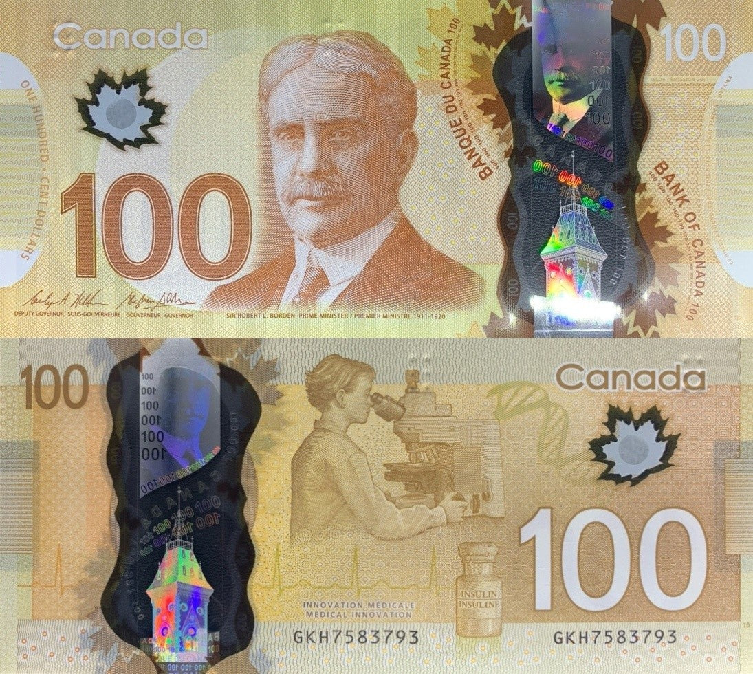 Canada 100 Dollars 2011 P 110 Polymer Random Sign UNC