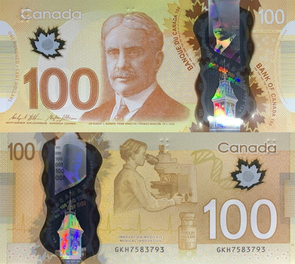 Canada 100 Dollars 2011 P 110 Polymer Random Sign UNC