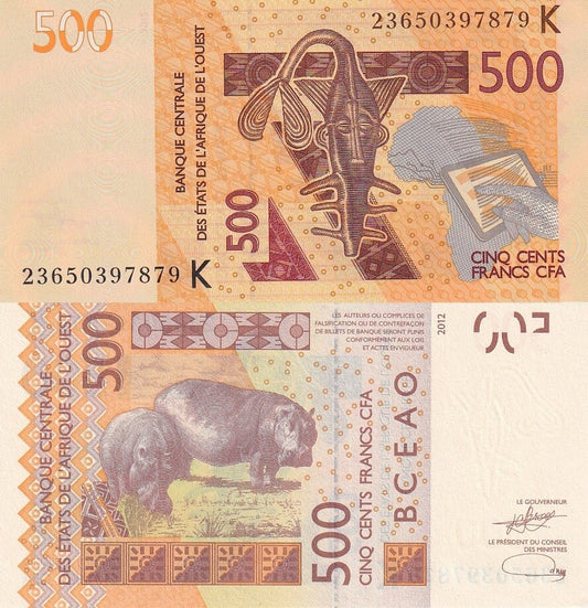 West African States Senegal 500 Francs 2023 P 719K Code K UNC