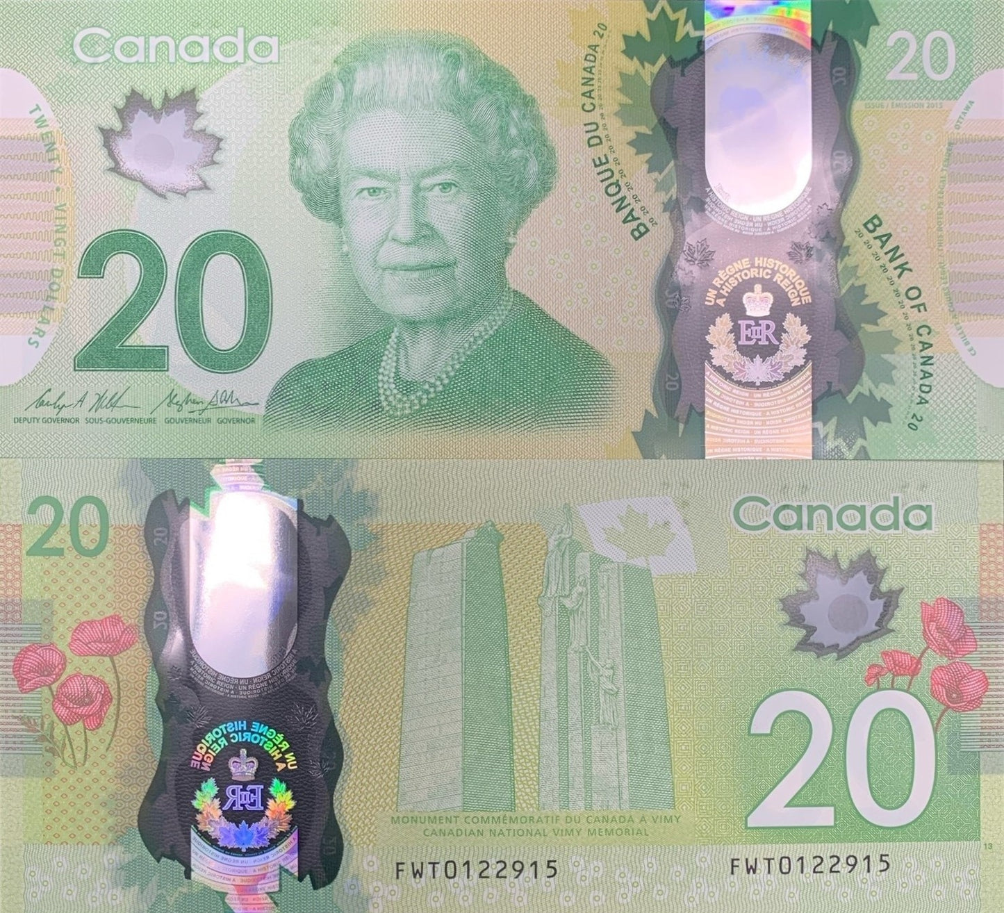 Canada 20 Dollars 2015 P 111 Polymer UNC Commemorative