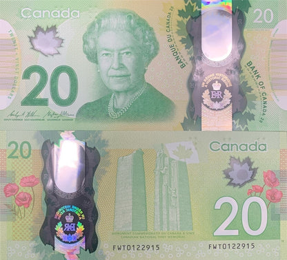 Canada 20 Dollars 2015 P 111 Polymer UNC Commemorative