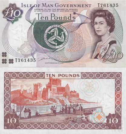 Isle of Man Government 10 Pounds ND 2020 P 48A UNC