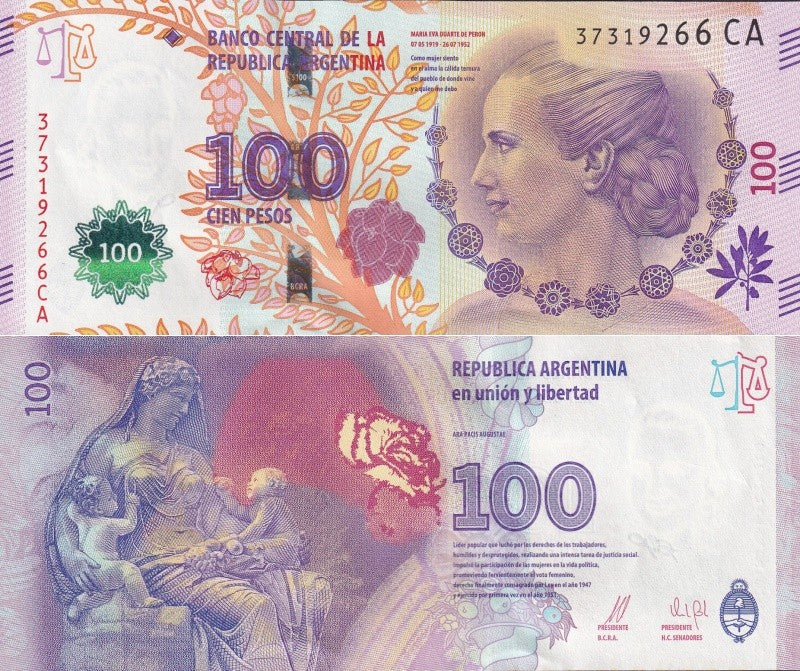 Argentina 100 Pesos ND 2012 P 358c UNC Commemorative