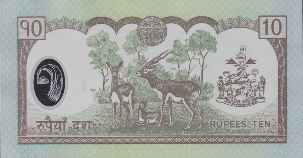 Nepal 10 Rupees ND 2005 P 54 Polymer UNC Replacement