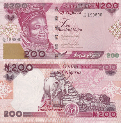 Nigeria 200 Naira 2024 P 47 UNC 1 Bundle Lot 100 pcs