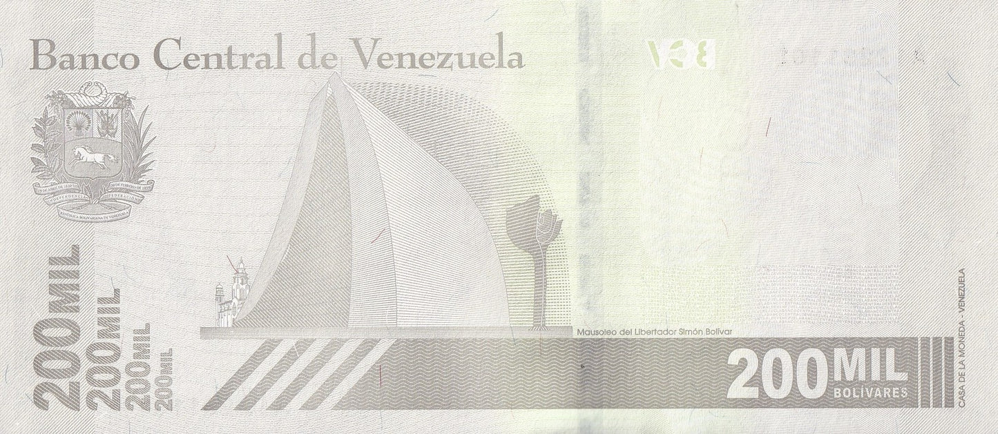 Venezuela 200000 Bolivares 2020/2021 P 112 UNC